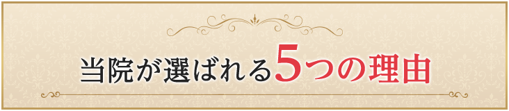 当院が選ばれる5つの理由