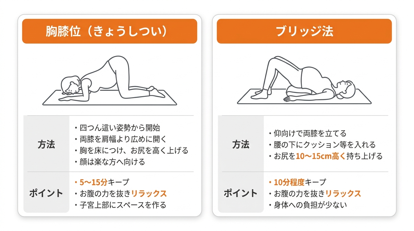 【図解】自宅でできる逆子の治し方|逆子体操の正しいやり方