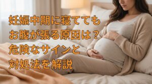 妊娠中期に寝ててもお腹が張る原因は？危険なサインと対処法を解説