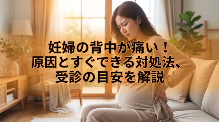 妊婦の背中が痛い！原因とすぐできる対処法、受診の目安を解説