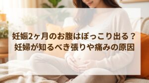 妊娠2ヶ月のお腹はぽっこり出る？妊婦が知るべき張りや痛みの原因