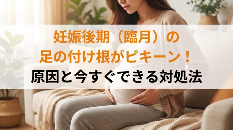 妊娠後期(臨月)の足の付け根がピキーン!原因と今すぐできる対処法