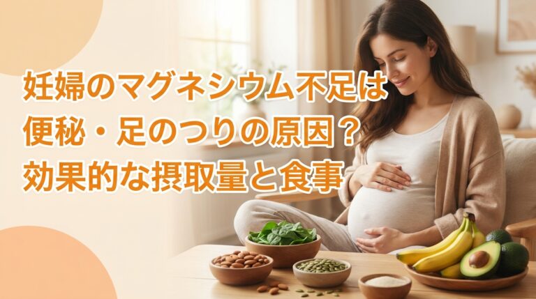 妊婦のマグネシウム不足は便秘・足のつりの原因?効果的な摂取量と食事