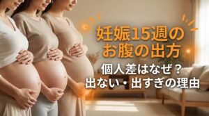 妊娠15週のお腹の出方｜個人差はなぜ？出ない・出すぎの理由