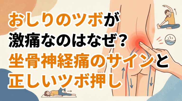 おしりのツボが激痛なのはなぜ？坐骨神経痛のサインと正しいツボ押し