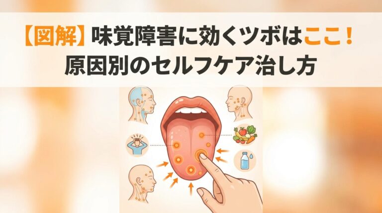 【図解】味覚障害に効くツボはここ!原因別のセルフケア治し方